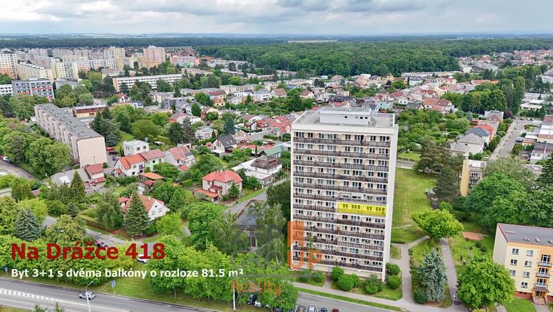 Prodej prosvětleného bytu 3+1 o rozloze 82 m2 s dvěma lodžiemi, ulice Na Drážce, Pardubice - Studánka