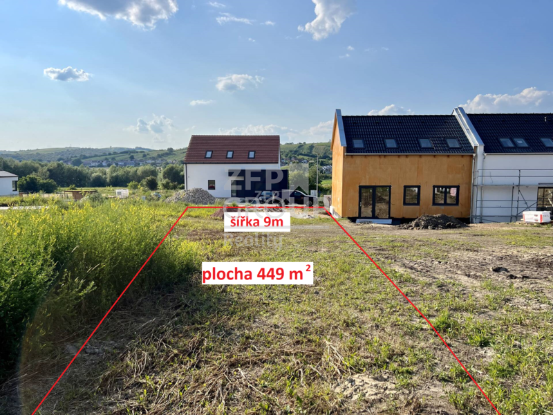 Prodej krásného stavebního pozemku o rozloze 449 m2, obec Bořetice, okres Břeclav
