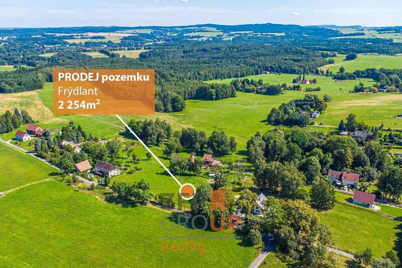 Prodej stavebního pozemku o rozloze 2 254 m2, Frýdlant