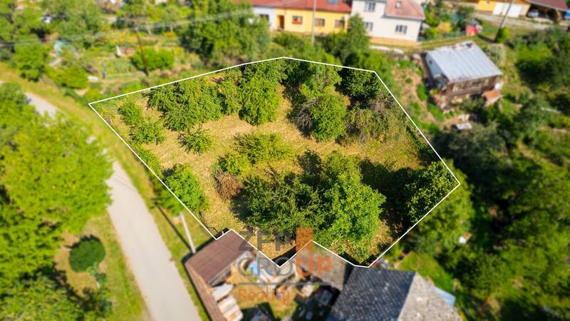 Prodej pozemku vhodného pro výstavbu 1005 m², obec Borotín – okres Blansko